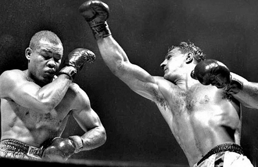 1951 Boxers JOE LOUIS vs ROCKY MARCIANO Glossy 8x10 Photo Heavyweight Poster 
